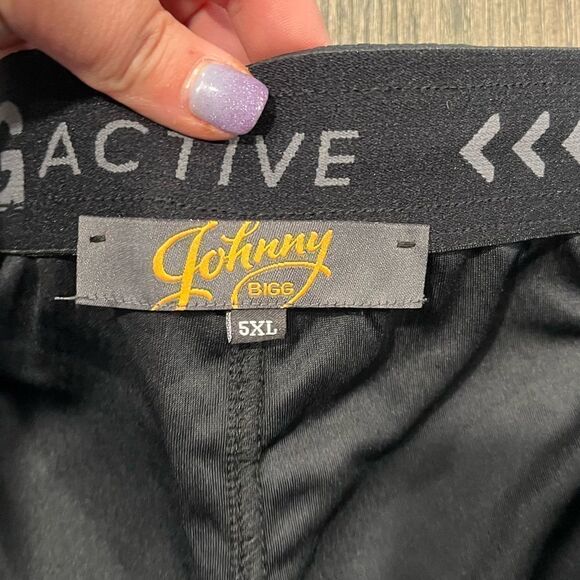 NWT Johnny Bigg Active Textured Knit Shorts Black Size 5X - Picture 7 of 8